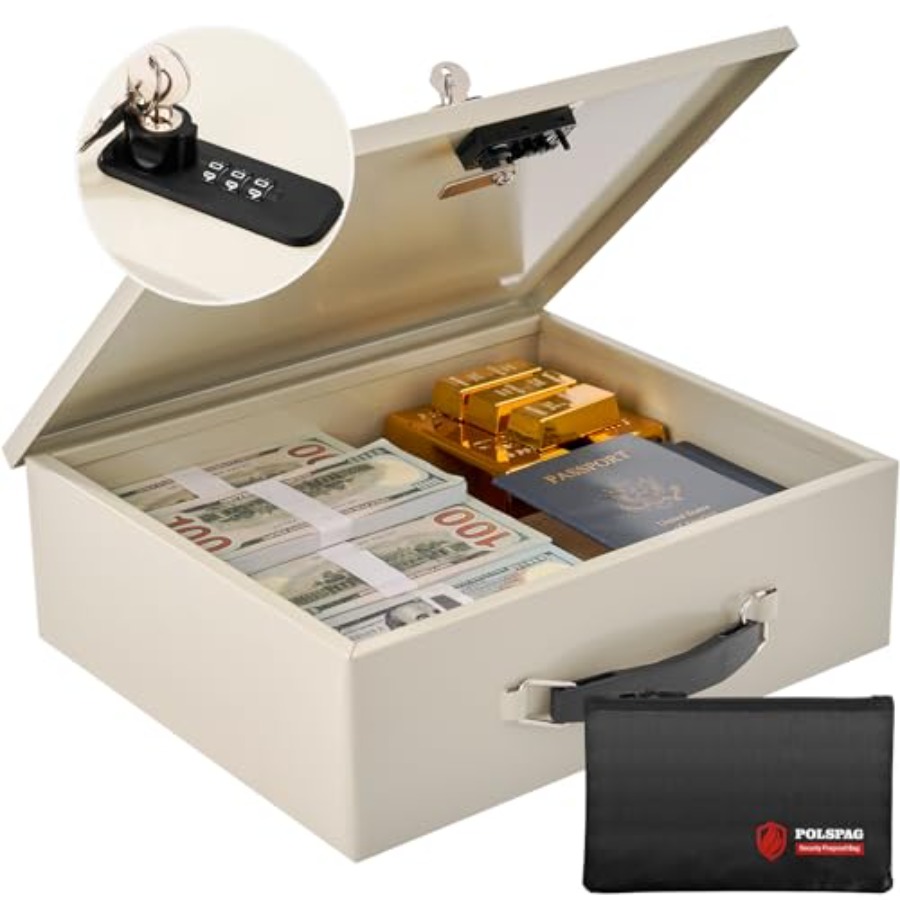 Fireproof Document Box with Ke - Fire Safe Document ulasan dan harga