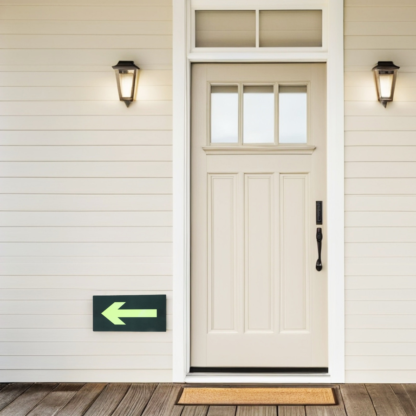 8Pcs Glow in Exit Arrow Sticke - Emergency Exit Sign ulasan dan harga