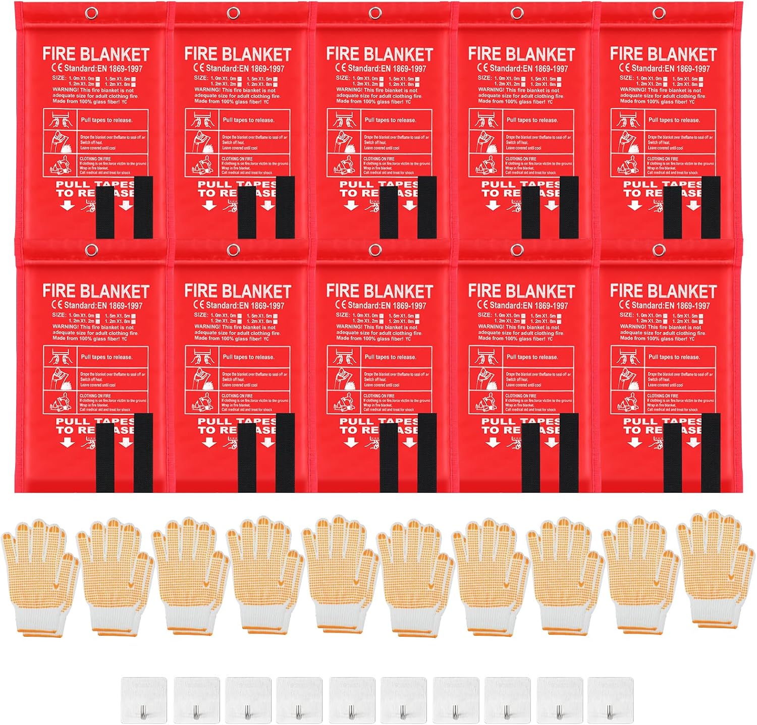 30 Pcs Fire Blankets 40x40 Inc - Fire Safe Document ulasan dan harga