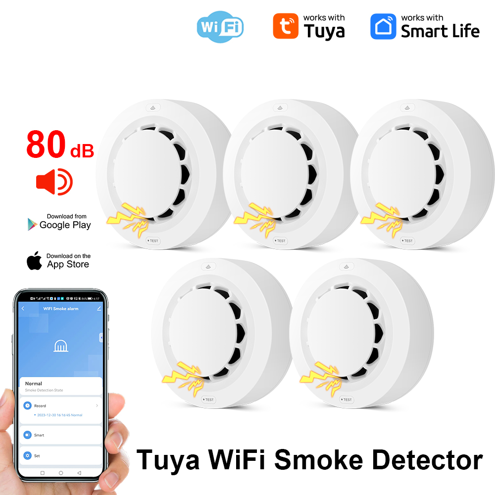 Tuya WiFi Smoke Alarm Fire Pro - Smoke Detector Interconnected ulasan dan harga