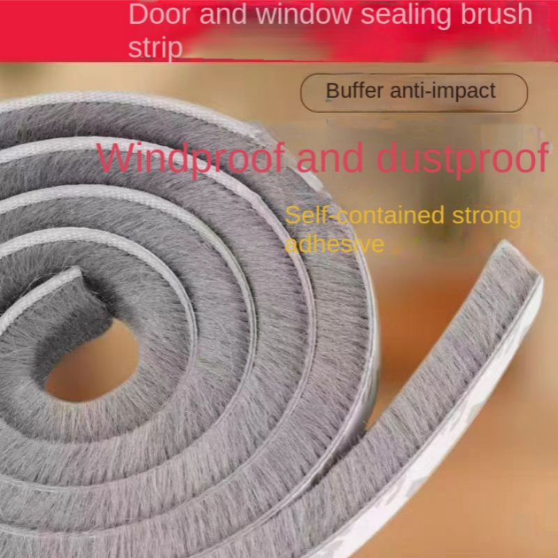 Window Lock Bar - 5/10/20M Self-adhesive Wool Sealing Strip, Aluminum