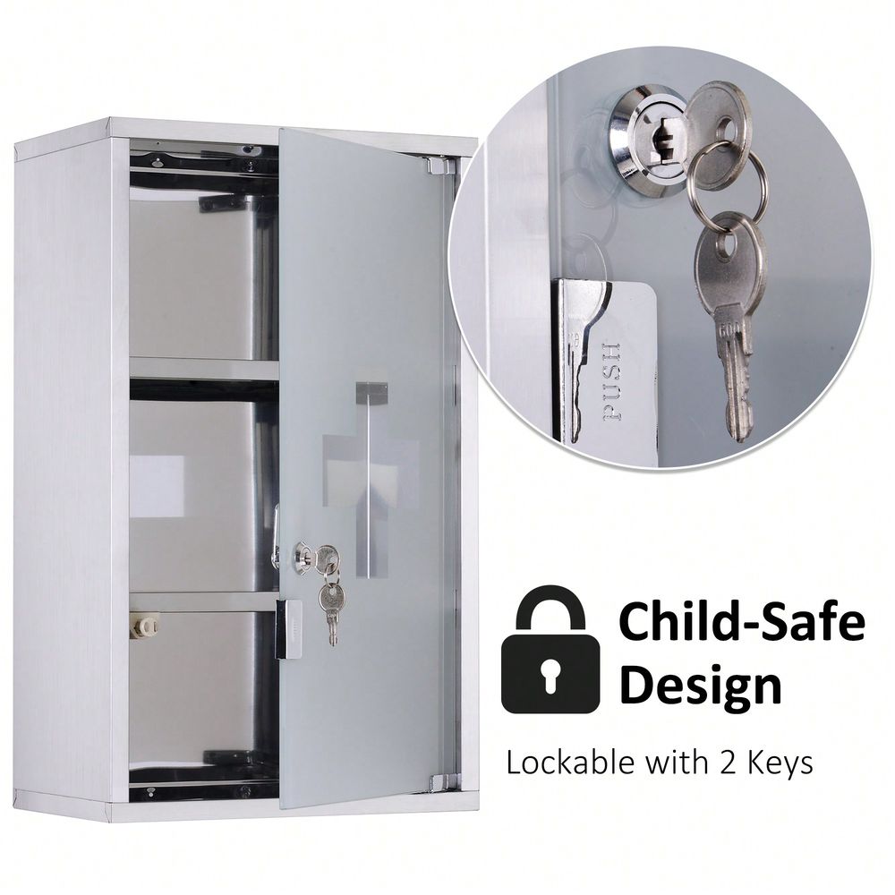 Wall Medicine Cabinet With Loc - Medicine Cabinet Lock ulasan dan harga