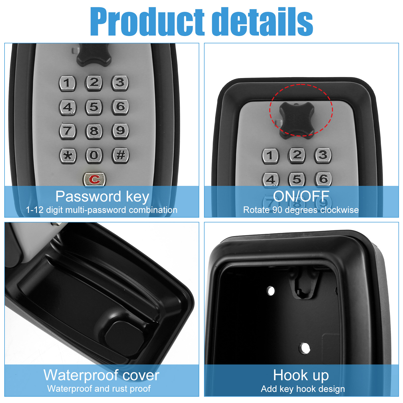 Key Lock Box Wall-Mount Secret - Lockbox Key Secure ulasan dan harga