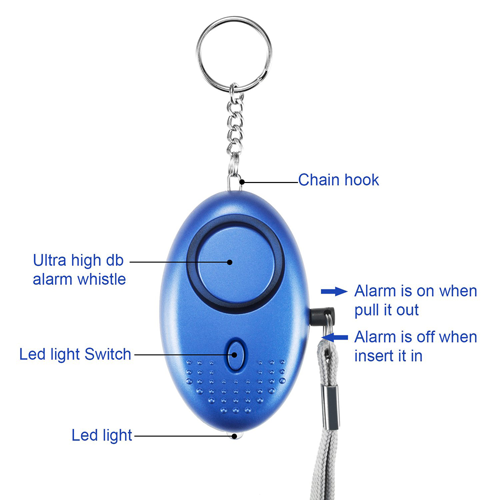 130DB Siren Song LED Portable  - Personal Alarm Keychain ulasan dan harga