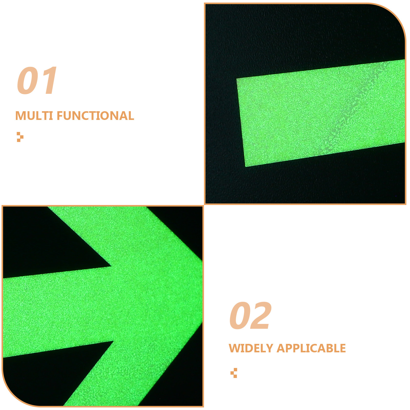 8Pcs Glow in Exit Arrow Sticke - Emergency Exit Sign ulasan dan harga
