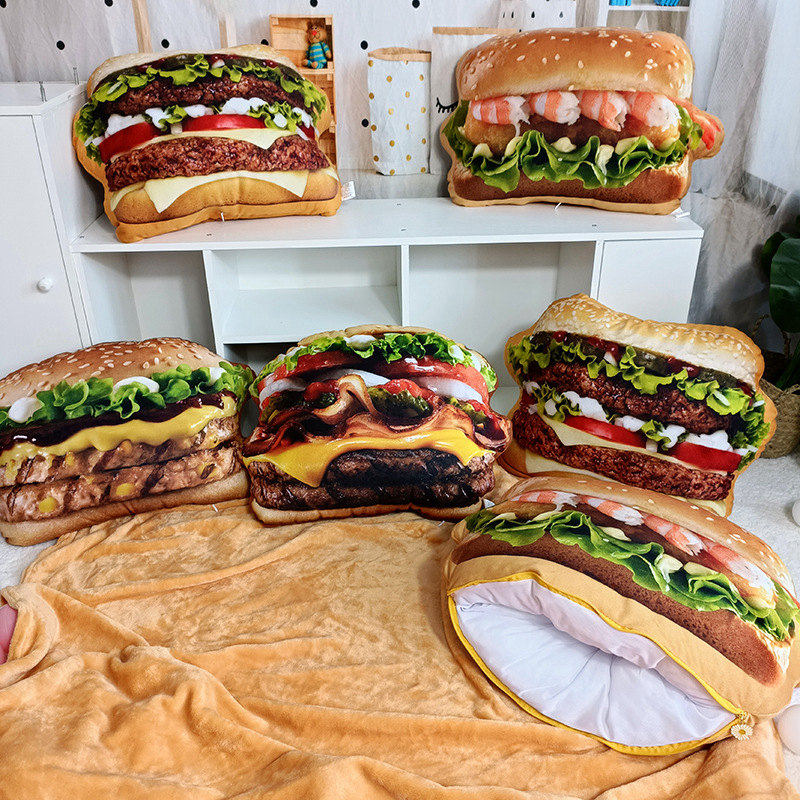 Lifelike Plush Hamburger Pillo - Fire Blanket Kitchen ulasan dan harga