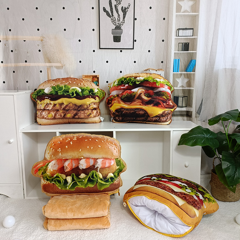 Lifelike Plush Hamburger Pillo - Fire Blanket Kitchen ulasan dan harga
