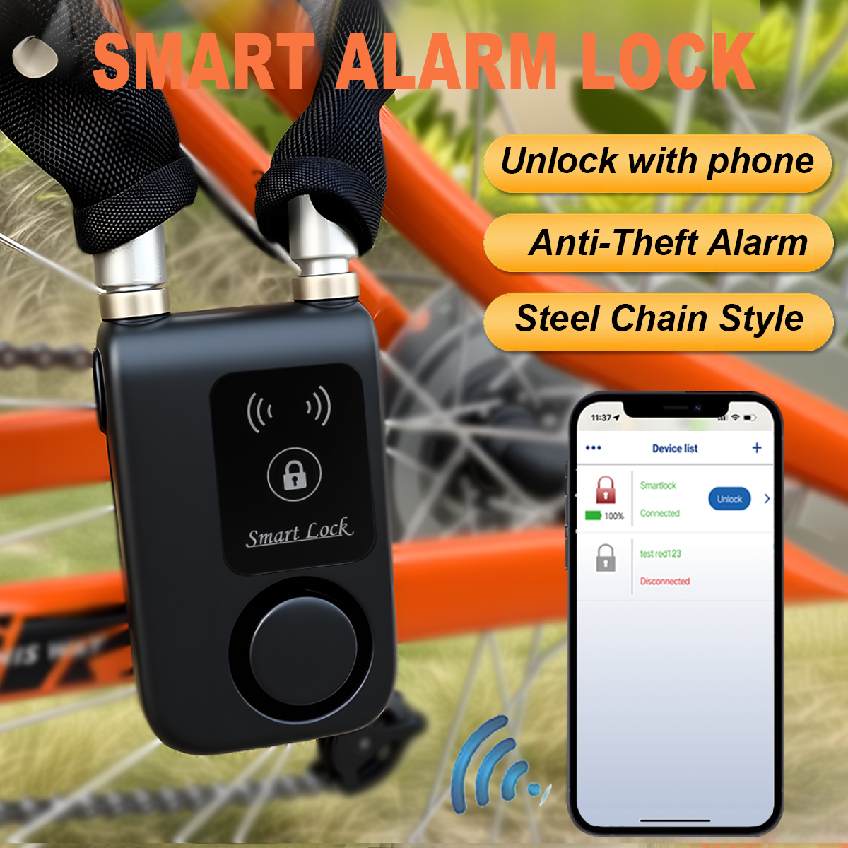 Smart Bluetooth Chain Lock Key - Security Chain Door ulasan dan harga