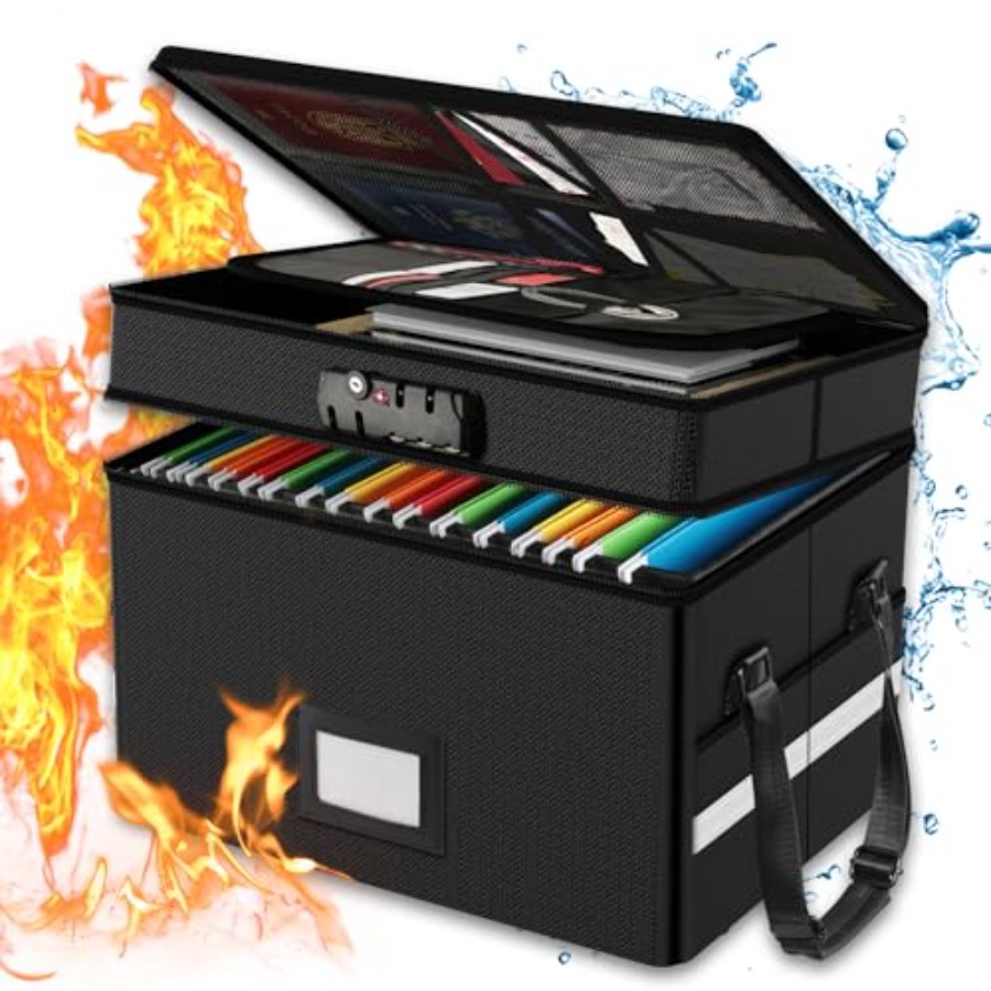 Fireproof Document Box with Lo - Fire Safe Document ulasan dan harga