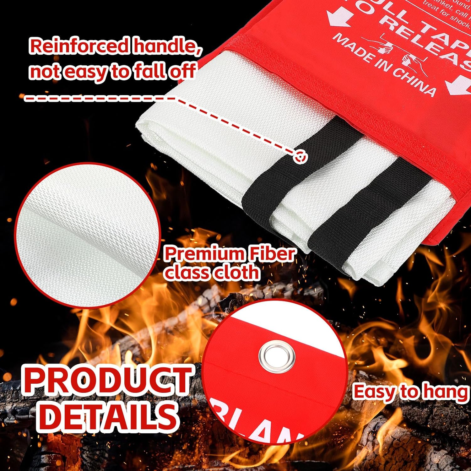 12 Pack Fire Blankets 39x39 In - Fire Blanket Kitchen ulasan dan harga