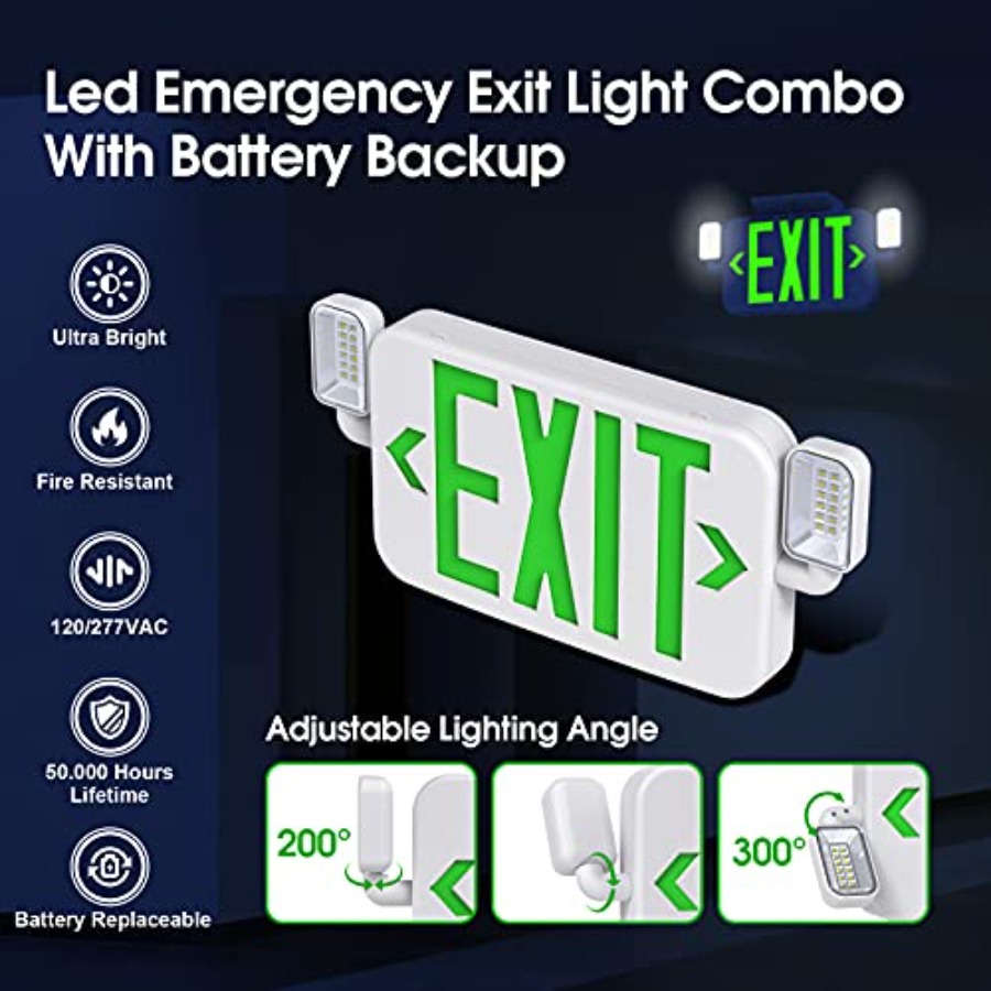 Led Combo Emergency Exit Sign  - Emergency Exit Sign ulasan dan harga