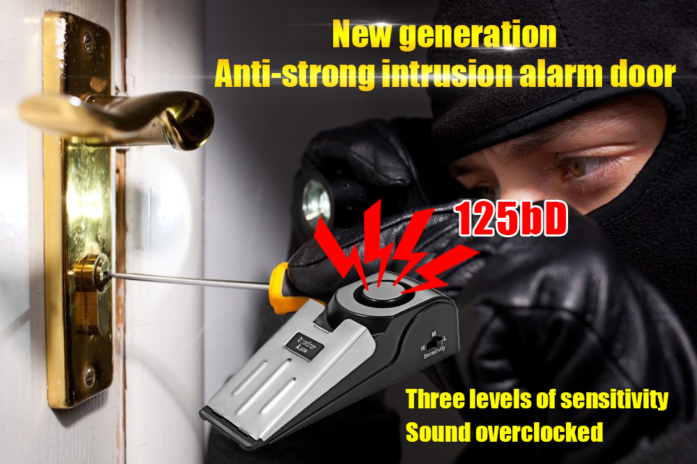 KERUI 125DB Anti-theft Burglar - Door Stop Alarm ulasan dan harga