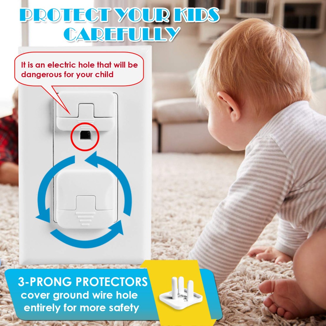 38Pcs US Standard White Plasti - Outlet Cover Baby ulasan dan harga