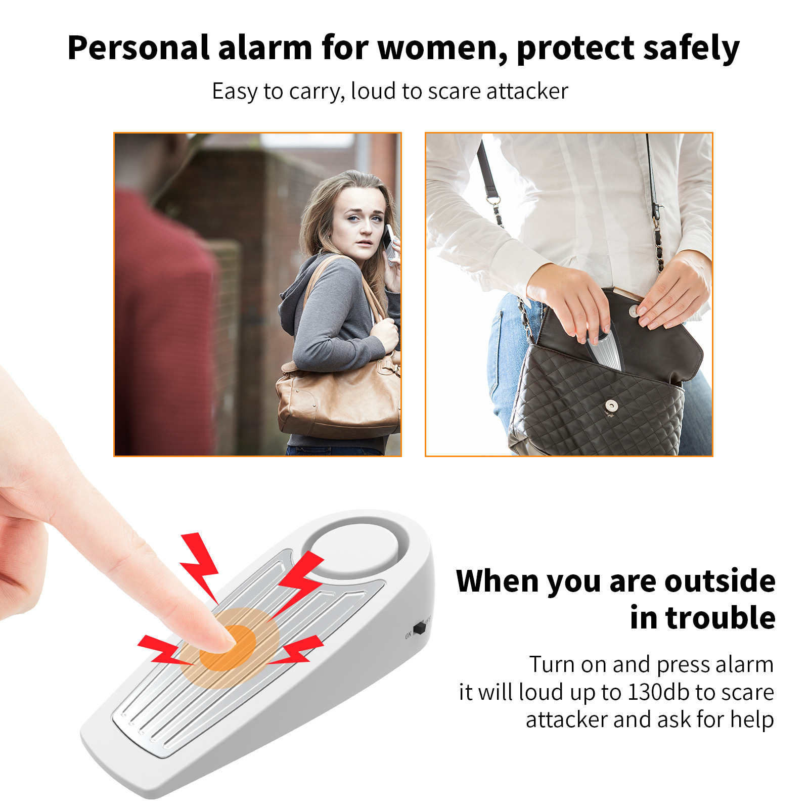 Wireless 130dB Door Stop Alarm - Door Stop Alarm ulasan dan harga