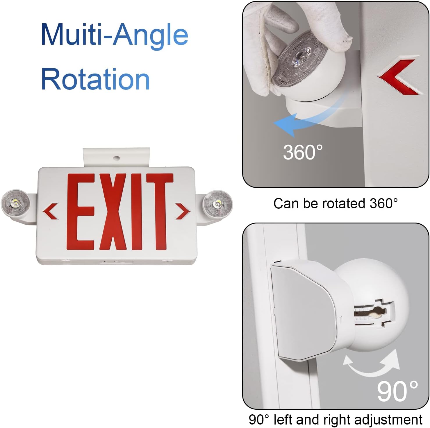 Red Exit Sign with Emergency L - Emergency Exit Sign ulasan dan harga