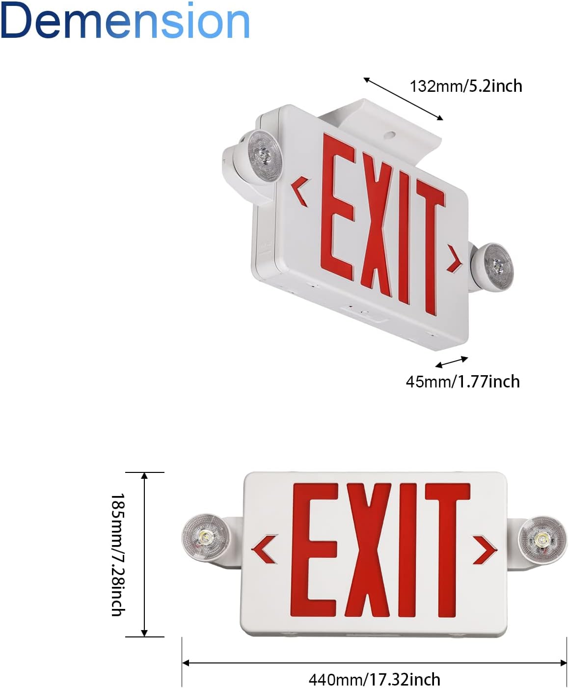 Red Exit Sign with Emergency L - Emergency Exit Sign ulasan dan harga