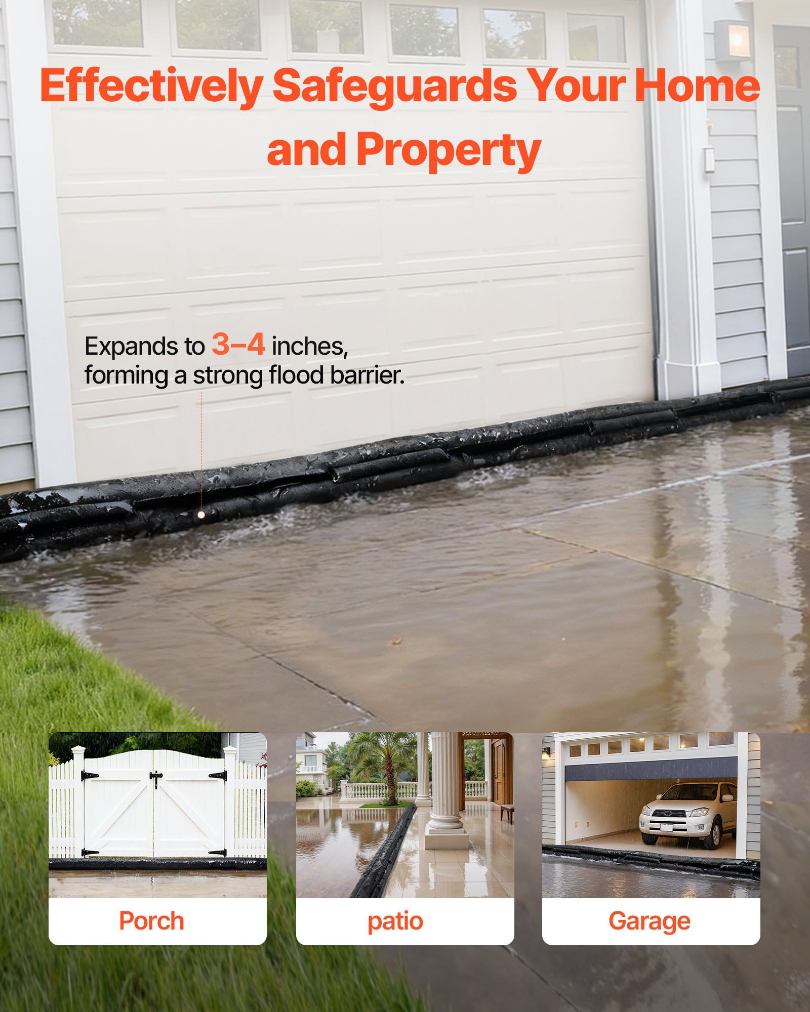 Flood Barrier, 8 Pack, 1.6 x 1 - Flood Barrier Bag ulasan dan harga