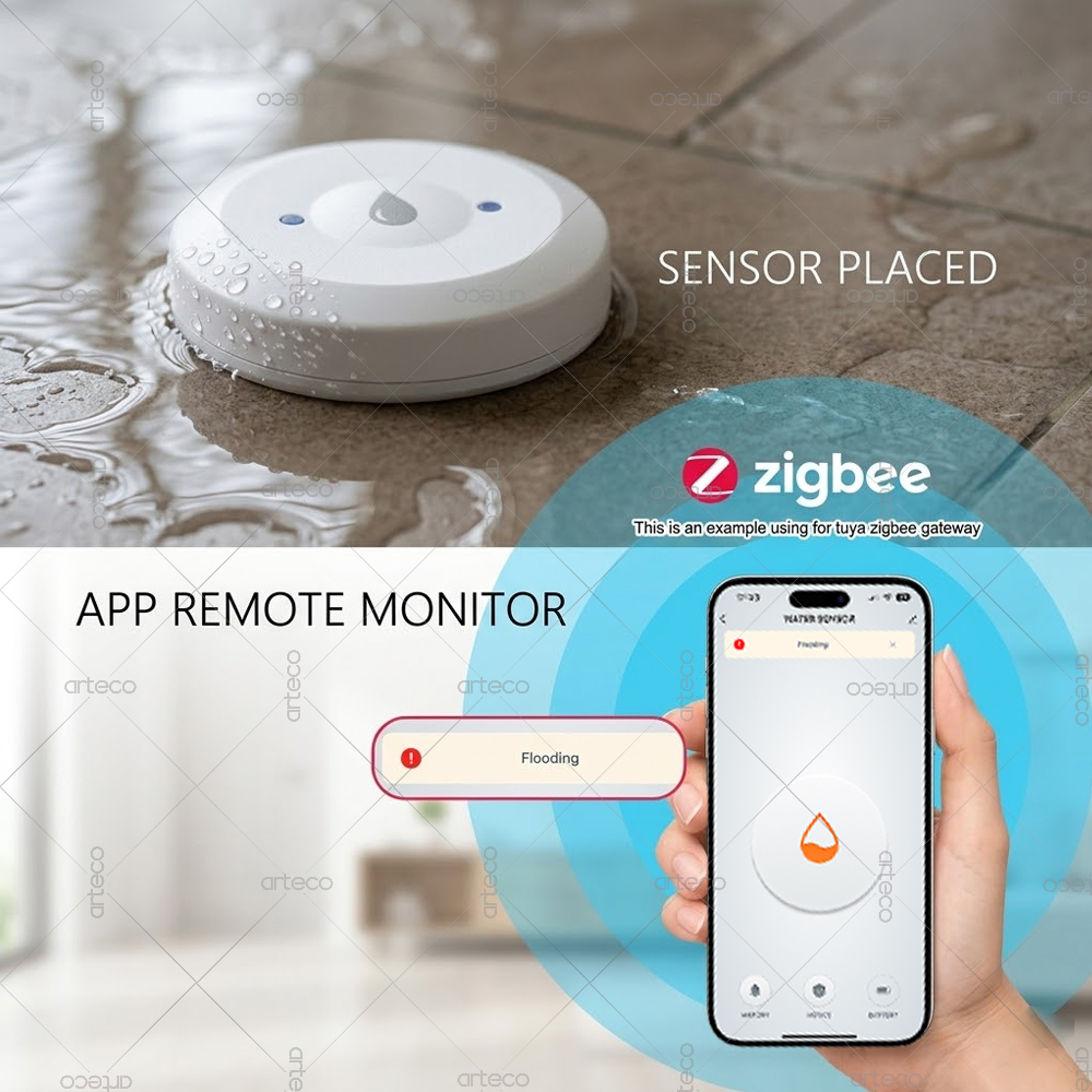 Zigbee Water Leak Sensor Smart - Water Alarm Sensor ulasan dan harga