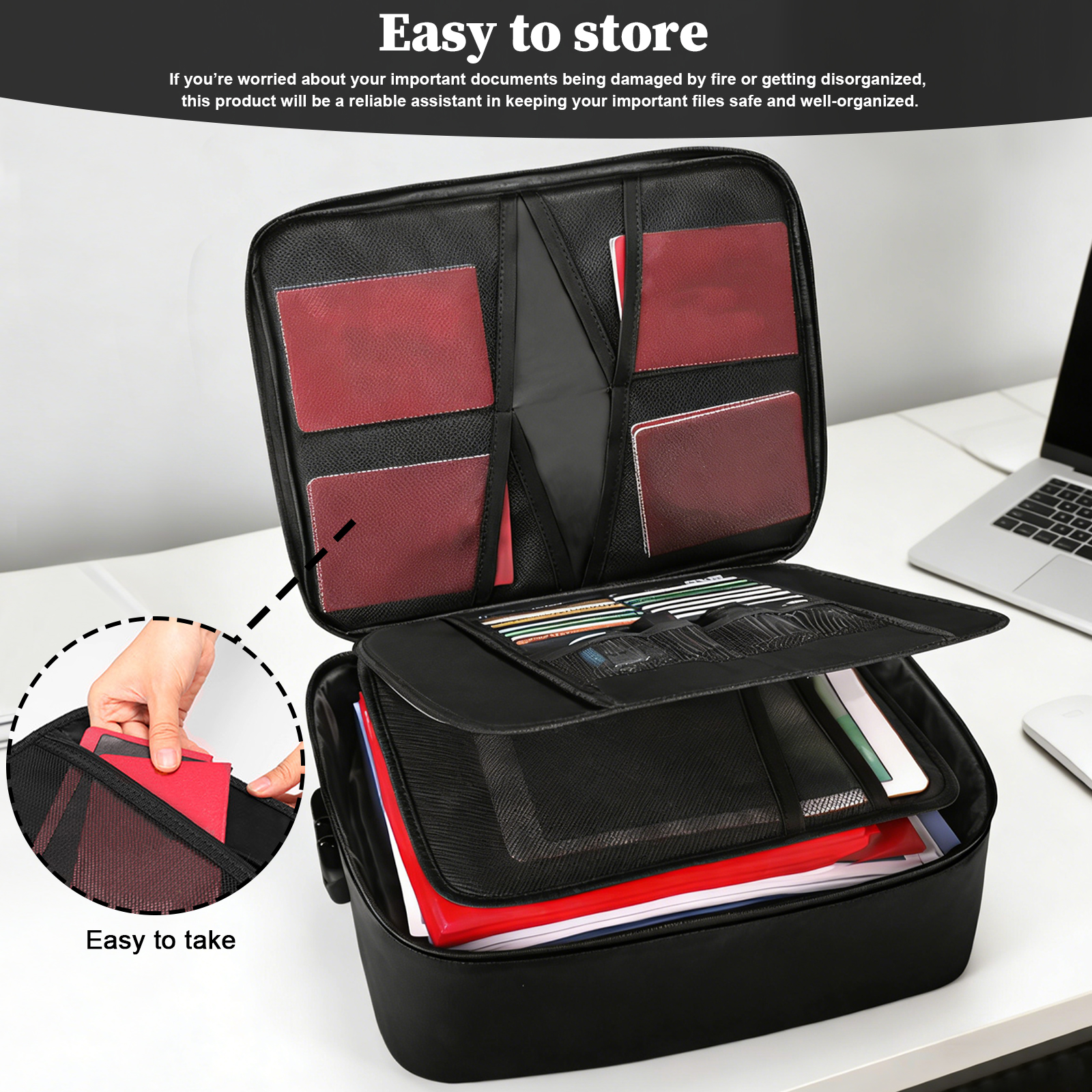 Fireproof Document Bag with Lo - Fire Safe Document ulasan dan harga