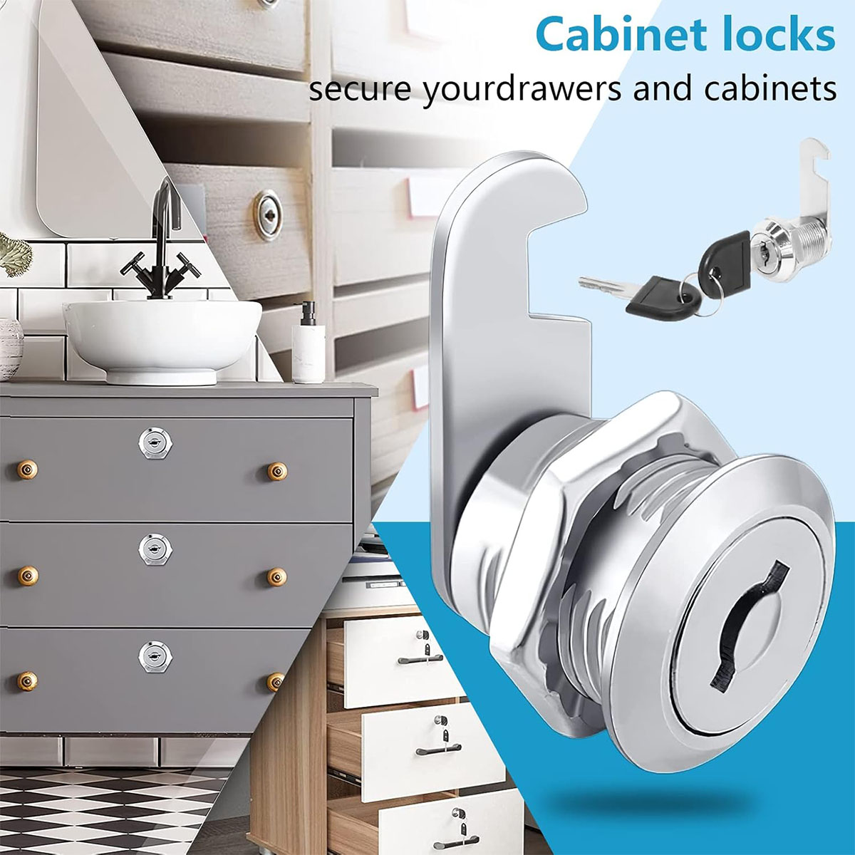 Single Unlock Set,1 Pack Keyed - Medicine Cabinet Lock ulasan dan harga
