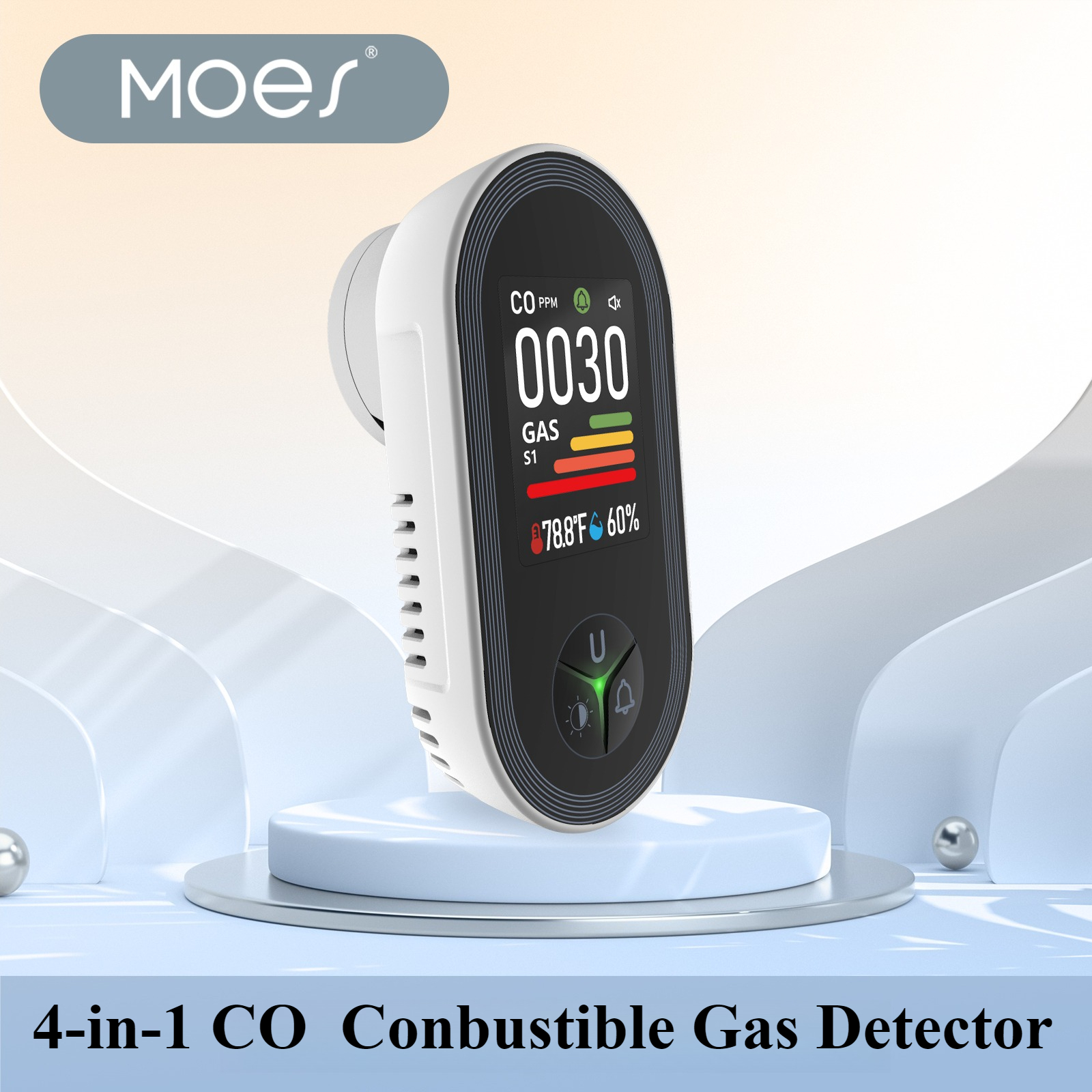 MOES 4-in-1 Plug-in Gas Detect - Co Detector Plug ulasan dan harga