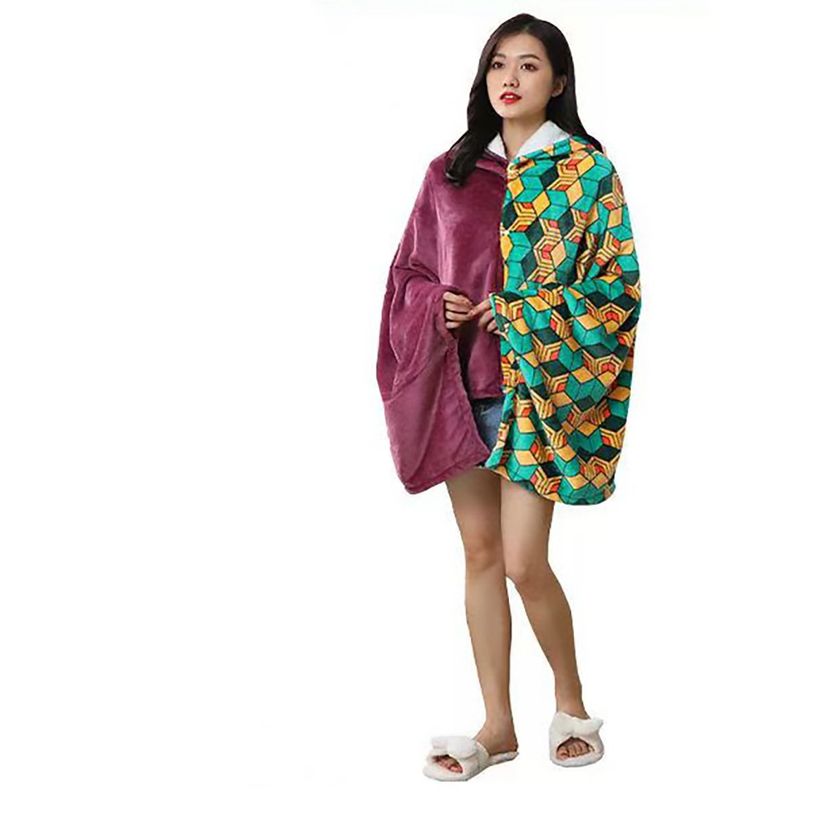 Anime Flannel Blanket Hoodie S - Fire Blanket Kitchen ulasan dan harga