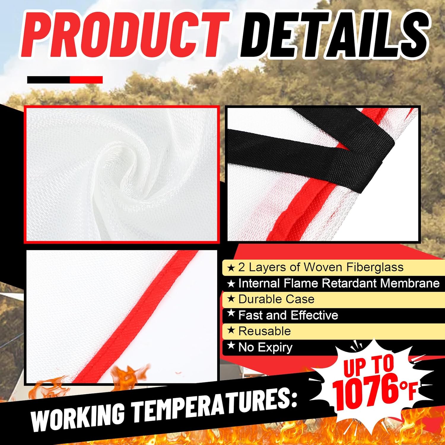 30 Pcs Fire Blankets 40x40 Inc - Fire Blanket Kitchen ulasan dan harga