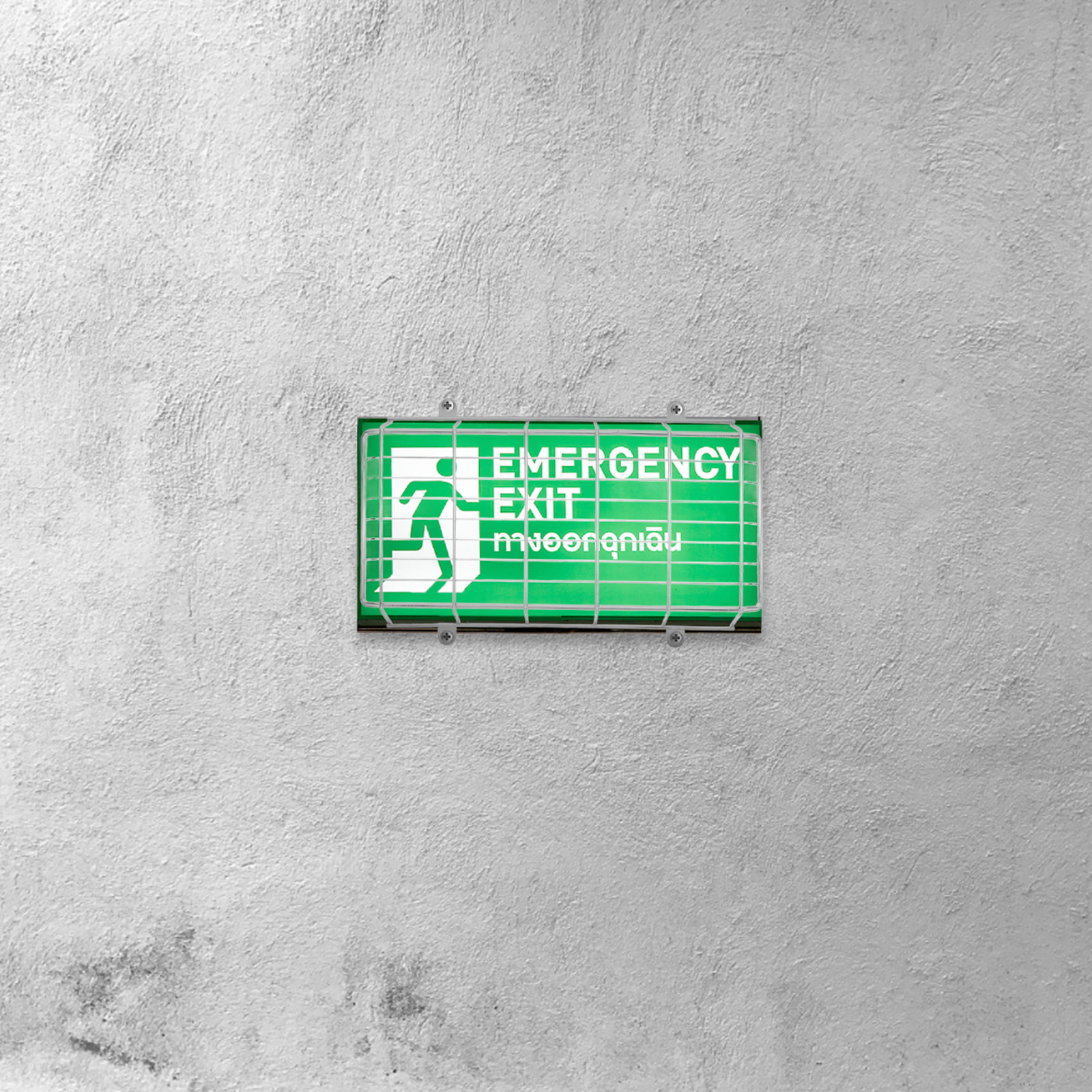 Iron LED Exit Sign Protective  - Emergency Exit Sign ulasan dan harga