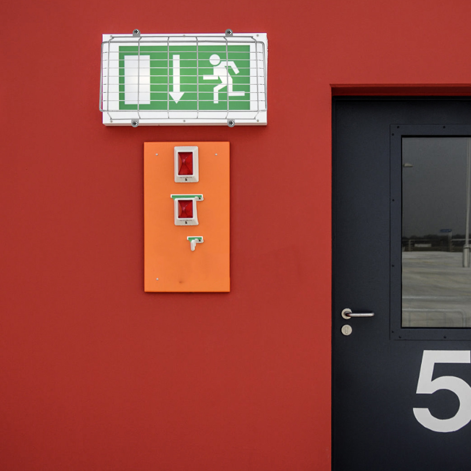 Iron LED Exit Sign Protective  - Emergency Exit Sign ulasan dan harga