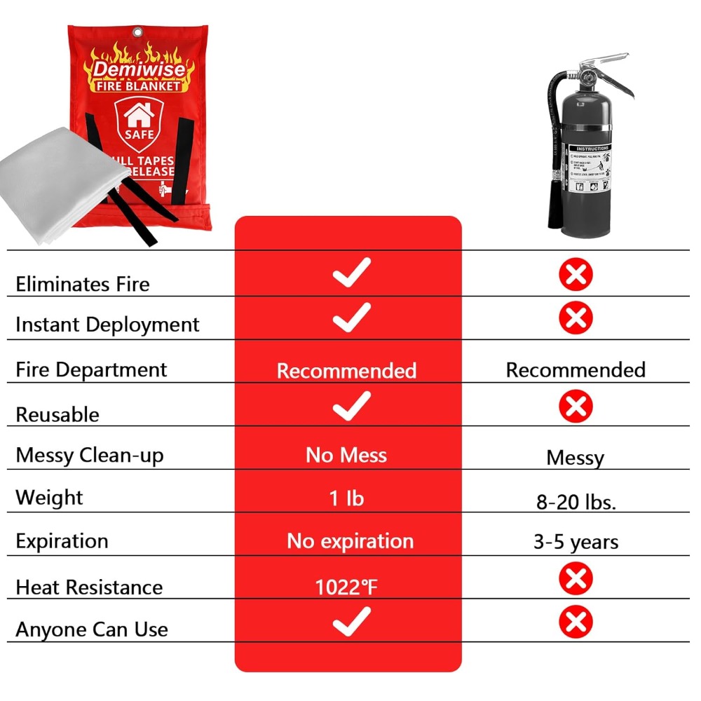 Thick Fire Blanket Emergency f - Fire Blanket Kitchen ulasan dan harga