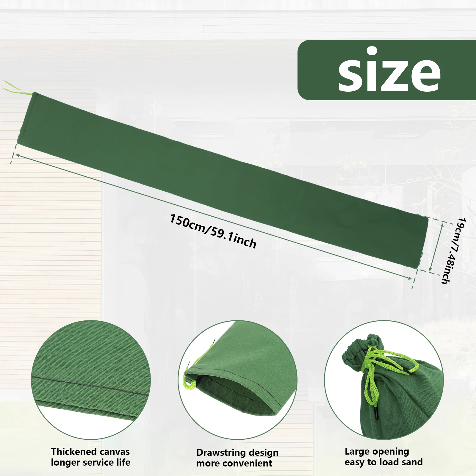 4Pcs Reusable Long Canvas Sand - Flood Barrier Bag ulasan dan harga