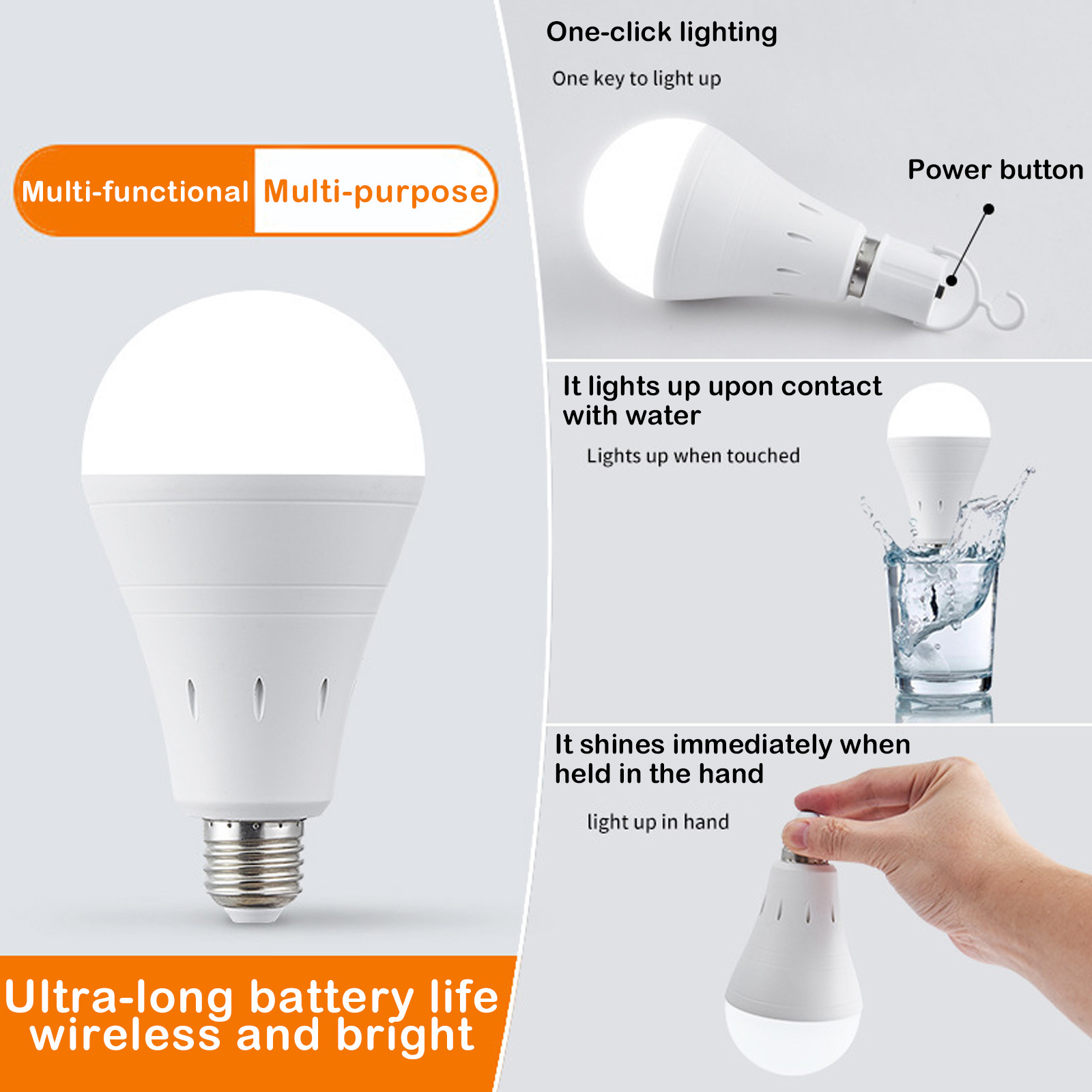 12W Rechargeable LED Emergency - Power Outage Light ulasan dan harga