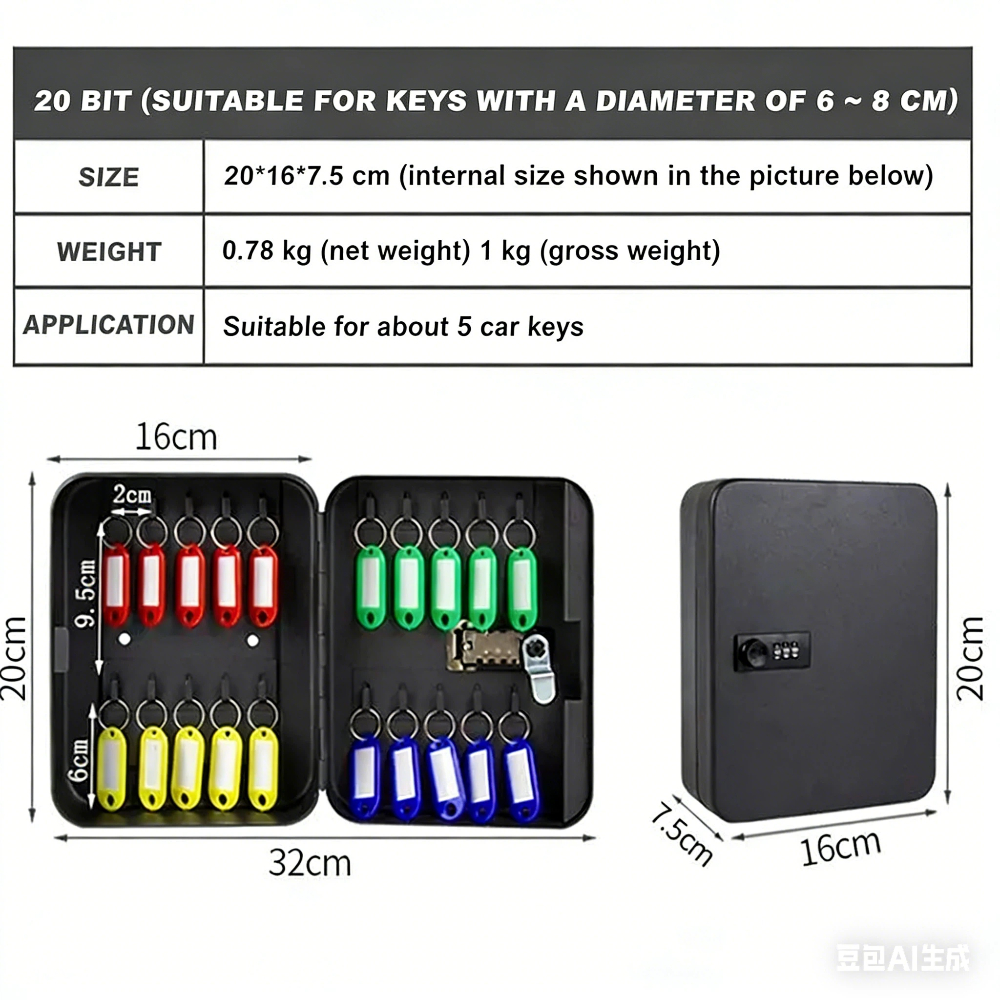 Combination Key Cabinet 20 Key - Lockbox Key Secure ulasan dan harga