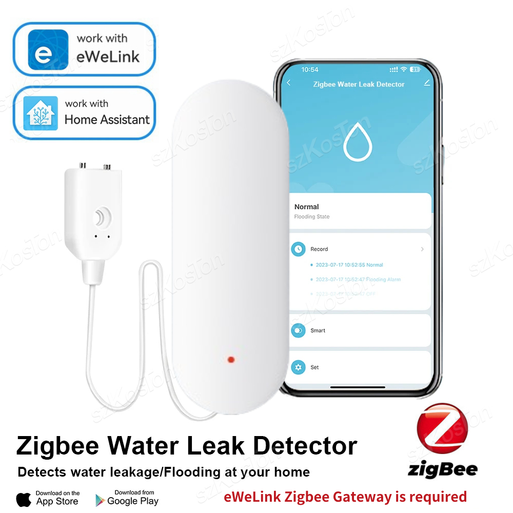 ZigBee 3.0 Water Leakage Senso - Water Alarm Sensor ulasan dan harga