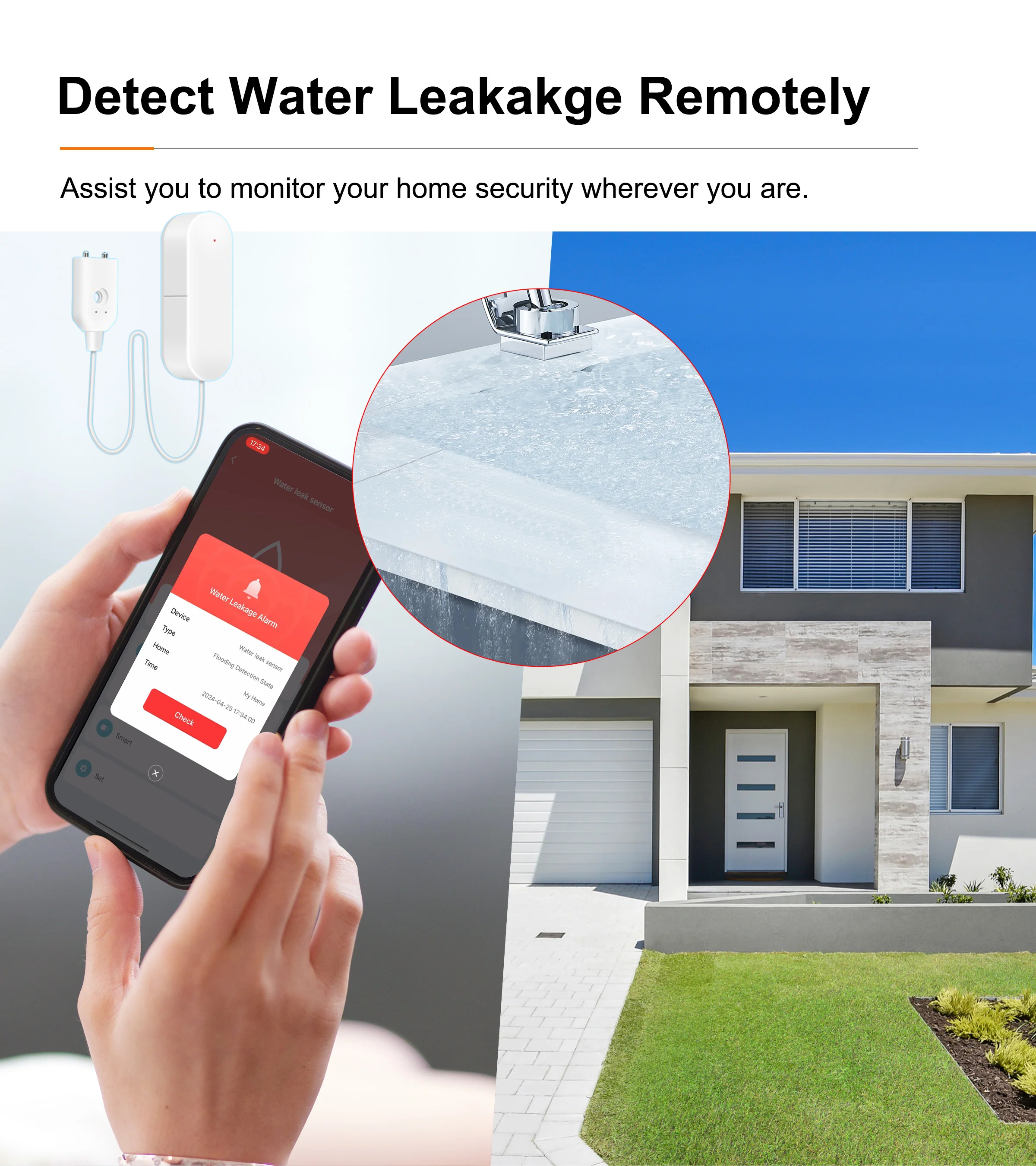 ZigBee 3.0 Water Leakage Senso - Water Alarm Sensor ulasan dan harga