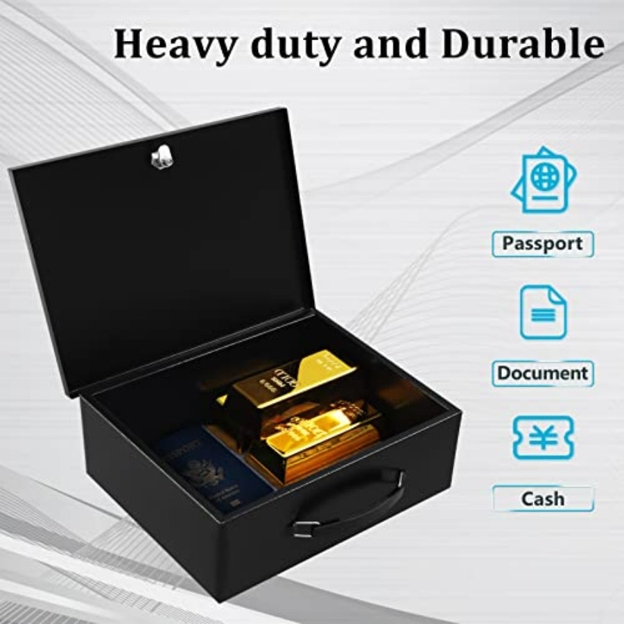 Portable Metal Safe Box with K - Fire Safe Document ulasan dan harga