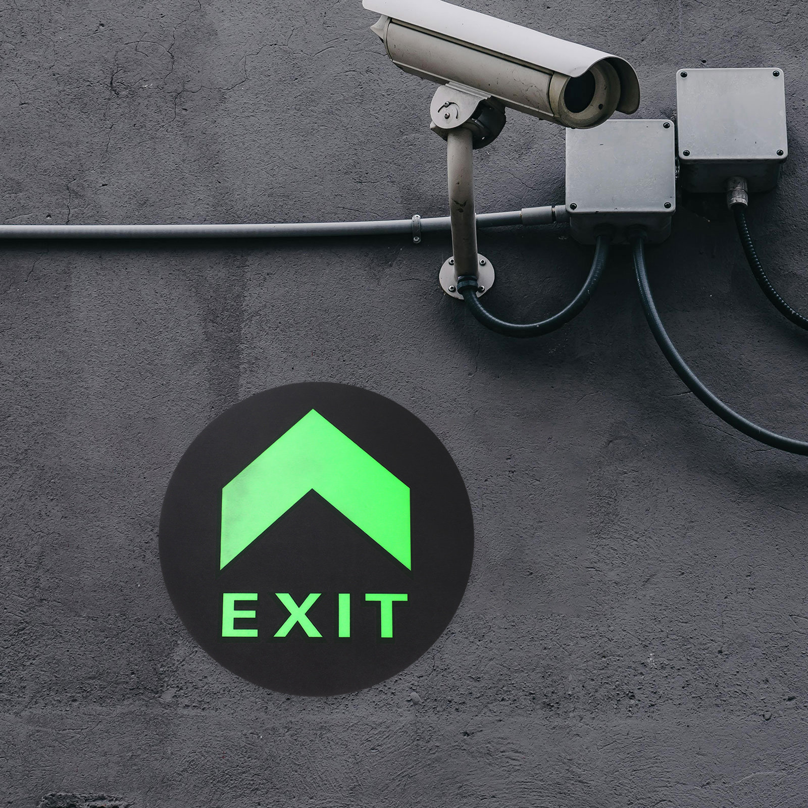 5Pcs Exit Sign Stickers Night  - Emergency Exit Sign ulasan dan harga
