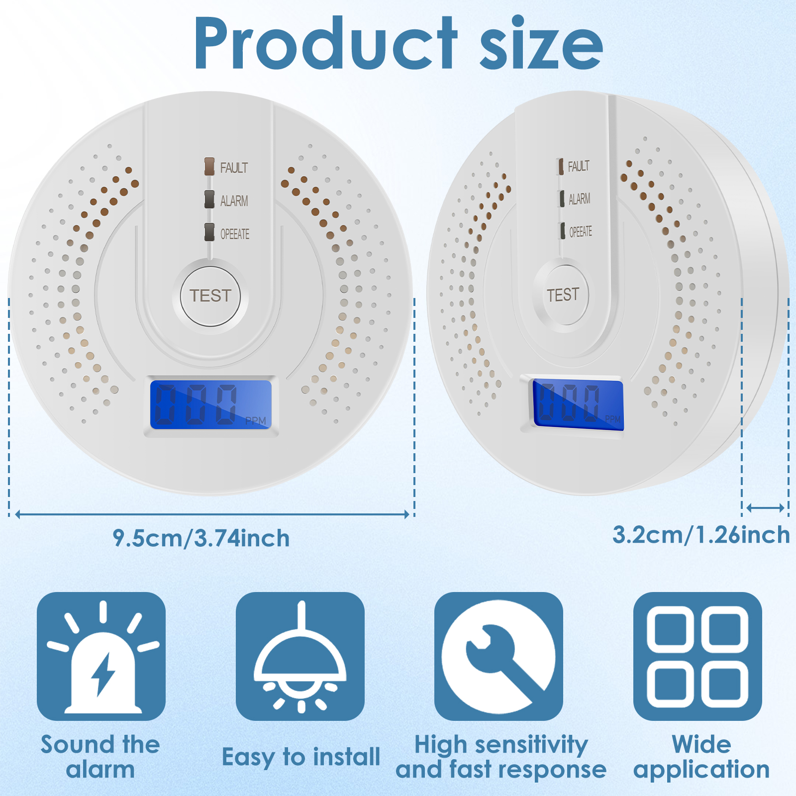 Independent CO Alarm Sensor Ca - Smoke Detector Interconnected ulasan dan harga
