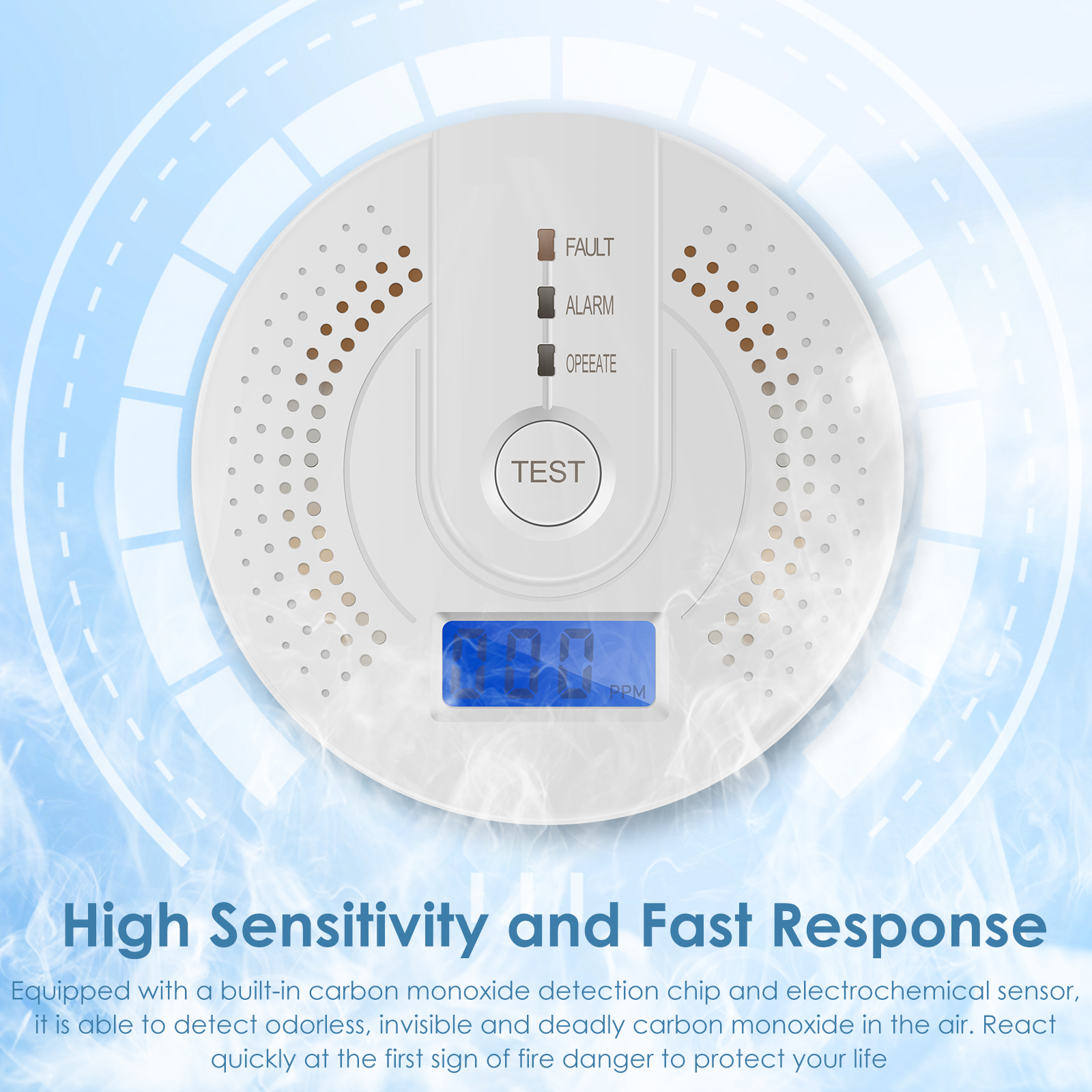 Independent CO Alarm Sensor Ca - Smoke Detector Interconnected ulasan dan harga
